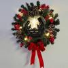 Wnvivi Prelit Nativity Wreath,Christmas Wreath for Front Door,Christmas Wreath with Jesus Silhouette LED Lights,Nativity Scene Wreath Decor(35cm/13.7Inch) view 3