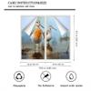 Rustic Seabird Window Film Privacy Brown Bird Modern Animal Stained Glass Window Film Sun Blocking Decorative Window Covering Film for Home Office 35.4Wx63L-inch x2 Pcs view 2