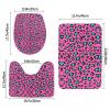 Bathroom Rug Set - Soft and Durable 3-Piece Bath Mat Set - Perfect for Bathroom, Vanity, and Guest Suites Cute Leopard view 2