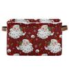 Christmas Santa Claus Red Storage Basket Fabric Kitchen Baskets Winter Snowflake Xmas Decorations Open Home Storage Bins Boxes Foldable Organizer Bag for Toy Book Shelf Closet Baskets 16128 Inches view 1