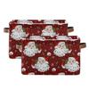 Christmas Santa Claus Red Storage Basket Fabric Kitchen Baskets Winter Snowflake Xmas Decorations Open Home Storage Bins Boxes Foldable Organizer Bag for Toy Book Shelf Closet Baskets 16128 Inches view 2