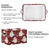 Christmas Santa Claus Red Storage Basket Fabric Kitchen Baskets Winter Snowflake Xmas Decorations Open Home Storage Bins Boxes Foldable Organizer Bag for Toy Book Shelf Closet Baskets 16128 Inches view 3