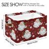 Christmas Santa Claus Red Storage Basket Fabric Kitchen Baskets Winter Snowflake Xmas Decorations Open Home Storage Bins Boxes Foldable Organizer Bag for Toy Book Shelf Closet Baskets 16128 Inches view 4