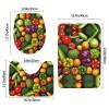 Bathroom Rug Set - Soft and Durable 3-Piece Bath Mat Set - Perfect for Bathroom, Vanity, and Guest Suites Vegetable Fruit view 2