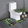Bathroom Rug Set - Soft and Durable 3-Piece Bath Mat Set - Perfect for Bathroom, Vanity, and Guest Suites Tropical Fruit Pineapple view 1