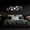 Cadeali Geometric Metal Wall Art, Metal Abstract and Geometric Wall Decor, Minimalist Line Art, Abstract Decor, Modern Decortion for Living Room, Bedroom, Office(Sliver, 29"x14"|76x37cm) view 1