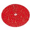 Yssammns Christmas Tree Skirt, Gold Music Notes Music Xmas Plush Tree Skirt Xmas Tree Ornaments for Xmas Holiday Party Decorations 36" view 1