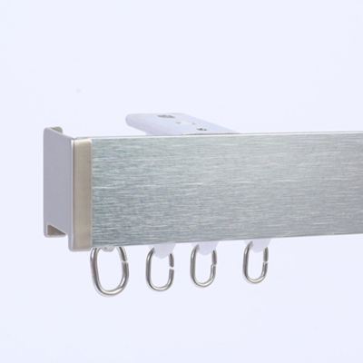 Aluminium Curtain Rails - Five Colors - Curtain Track - Ceiling/Wall Mount - Light Tightness - Curtain Rod for Bedroom, Hospital (Color : Gray-01, Size : B-1m/3.3ft(1m*2))