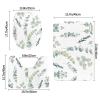 Bathroom Rug Set - Soft and Durable 3-Piece Bath Mat Set - Perfect for Bathroom, Vanity, and Guest Suites Eucalyptus Leaves view 2