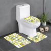 Bathroom Rug Set - Soft and Durable 3-Piece Bath Mat Set - Perfect for Bathroom, Vanity, and Guest Suites Fresh Tropical Lemons view 1