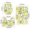 Bathroom Rug Set - Soft and Durable 3-Piece Bath Mat Set - Perfect for Bathroom, Vanity, and Guest Suites Fresh Tropical Lemons view 2