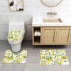 Bathroom Rug Set - Soft and Durable 3-Piece Bath Mat Set - Perfect for Bathroom, Vanity, and Guest Suites Fresh Tropical Lemons view 3