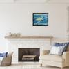 Underwater Turtle Nautical Sea Life, 16 x 20 Inch Canvas in Floater Frame view 3