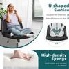 OLIXIS Criss Cross Legged Chairs Armless No Wheels Wide Seat Height Adjustable Swivel Padded PU Leather Home Office Desk Seating for Bedroom, Student, Study Room view 4