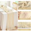 10 Pack Beige Cream Cheesecloth Table Runner 35x120 Inches, Summer Farmhouse Rustic 10ft Gauze Cheese Cloth Table Runner for Wedding Banquets Bridal Shower Birthday Party Home Decor view 3