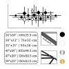 Metal Line Art Wall Decor, Metal Geometric Decor, Lines and Circles Metal Wall Art, Modern Metal Wall Art, Metal Abstract and Geometric Wall Decor, Large Metal Wall Art, Metal Wall Art for Living Room (White, 35"x15" | 90x38 cm) view 3