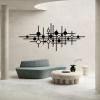 Metal Line Art Wall Decor, Metal Geometric Decor, Lines and Circles Metal Wall Art, Modern Metal Wall Art, Metal Abstract and Geometric Wall Decor, Large Metal Wall Art, Metal Wall Art for Living Room (White, 35"x15" | 90x38 cm) view 4