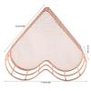 DULRLLY Metal Wire Storage Basket Heart Shape Storage Basket Desktop Organizer Container Multifunctional Small Organizer Bins Makeup Drawer Organizer Trays for Bathroom, Office,Entryway(Rose Gold) view 4