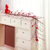Yuxung Valentine's Day Garland with 30 Fairy Lights 4.5ft Pip Berry Cherry Blossom Garland LED Christmas Lights for Valentine's Day Wedding Party (Red, Pink) view 4