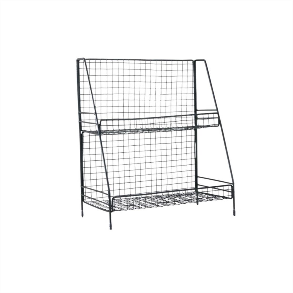 GUERNSEY Stackable Fruit Vegetable Storage Cart Grid Kitchen Storage Rack Storage Rack Cosmetic Basket Metal Spice Rack Bathroom Rack Desktop Storage Rack Fruit Basket for Kitchen