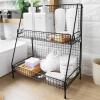 GUERNSEY Stackable Fruit Vegetable Storage Cart Grid Kitchen Storage Rack Storage Rack Cosmetic Basket Metal Spice Rack Bathroom Rack Desktop Storage Rack Fruit Basket for Kitchen view 4