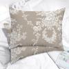 MangGou Chinoiserie Style Body Pillow Covers Set of 2 Tan French Country Toile Floral Cushion Cover 20x26in Asian Lumbar Pillow Case Toss Pillowcase Rustic Decor for Bedroom Living Room Sofa view 1