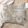 MangGou Chinoiserie Style Body Pillow Covers Set of 2 Tan French Country Toile Floral Cushion Cover 20x26in Asian Lumbar Pillow Case Toss Pillowcase Rustic Decor for Bedroom Living Room Sofa view 2