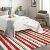 Christmas Rug 2x3 ft, Xmas Area Rug, Holiday Rugs for Entryway Living Room Bedroom, Red and Green Carpet, Kids Room Decor for Boys Girls, Washable Non Slip Soft Low Pile Indoor Door Mat view 2