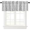 Anzona Curtain Valance 42" x 12", Gray Botanical Window Valances Rod Pocket Curtains Drapes, Pastoral Spring Summer Leaf Aesthetics Short Topper Curtain for Kitchen Cafe Living Room, 1 Panel view 1