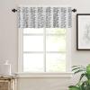Anzona Curtain Valance 42" x 12", Gray Botanical Window Valances Rod Pocket Curtains Drapes, Pastoral Spring Summer Leaf Aesthetics Short Topper Curtain for Kitchen Cafe Living Room, 1 Panel view 3