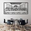 Cadeali The Last Supper Metal Wall Art, Christian Metal Decor, Jesus Line Art, Minimalist Wall Art, Christian Home Decor, Gift for Christian, Housewarming Gifts (Black, 53.1"x25.5"/135x65cm) view 1