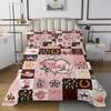 Cowgirls Quilt Set King Romantic Western Bedspread Set For Women Boho Arrows Feather Rose Bull Skull Cowgirl Hat Coverlet Set American Horseshoe Cactus Desert Texas Stars Pink Brown Bed Set view 2
