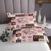 Cowgirls Quilt Set King Romantic Western Bedspread Set For Women Boho Arrows Feather Rose Bull Skull Cowgirl Hat Coverlet Set American Horseshoe Cactus Desert Texas Stars Pink Brown Bed Set view 4
