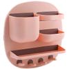 Alipis Wall-mounted Bathroom Organizer Shelf Stylish Multi-function Storage Rack Hooks for Towels and Essentials Space-saving Design for Soap Shampoo and More and view 1
