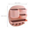 Alipis Wall-mounted Bathroom Organizer Shelf Stylish Multi-function Storage Rack Hooks for Towels and Essentials Space-saving Design for Soap Shampoo and More and view 2