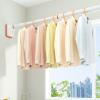 Adjustable Wardrobe Rod, Telescopic Clothes Hanging Pole with Removable Rod End, Space Saving Extendable Curtain Rod for Bathroom Balcony Bedroom Laundry Room ( Color : White , Size : 1.1-2M/3.6-6.5FT view 1