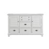 Benjara BM304792 61 in. Jims 2 Cabinets 5 Drawers Cup Handles Wood Dresser Crisp White view 4