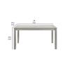 Benjara BM304804 59 in. Pane Rectangular Wood Smooth Dining Table with Tall Block Legs Gray view 2