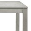 Benjara BM304804 59 in. Pane Rectangular Wood Smooth Dining Table with Tall Block Legs Gray view 4