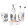 RUTAVM Countertop Bathroom Accessories Set, 4-Piece Ceramic Bathroom with Lotion Dispenser, Mouthwash Cup, Vanity Tray, Soap Dish and Toothbrush Holde view 1