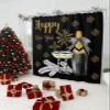 PIEPLE Happy New Year Shower Curtain, Black Gold Silver Waterproof Washable Boho Funny Cute Shower Curtains Set for Bathroom Farmhouse Bathtubs Curtains Decor Set 48" Wx72 L with Hooks view 2
