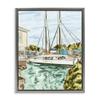 Coastal Town Marina Travel Cityscape, 16 x 20 Inch Canvas in Floater Frame view 1