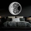 Cadeali Metal Wall Art, Sun and Moon, Sliver, 23"x23", Wrought Iron, Eclectic, Wall Decor view 1