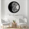 Cadeali Metal Wall Art, Sun and Moon, Sliver, 23"x23", Wrought Iron, Eclectic, Wall Decor view 3
