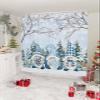 PIEPLE Gnomes Blue Shower Curtain, Christmas Forest Winter Tree Branch Waterproof Washable Boho Funny Cute Shower Curtains Set for Bathroom Farmhouse Bathtubs Curtains Decor Set 60" Wx72 L with Hooks view 2