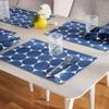Kate Spade New York Joy Dot Placemats 4-Pack Set, Reversible, 100% Cotton, Machine Washable, Navy Blue/Cream, 13"x19" view 2