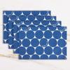 Kate Spade New York Joy Dot Placemats 4-Pack Set, Reversible, 100% Cotton, Machine Washable, Navy Blue/Cream, 13"x19" view 3