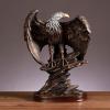 PenRux Bronze Retro Resin Eagle Statue, Patriotic Bald Eagle Figurine for Home Decor view 4