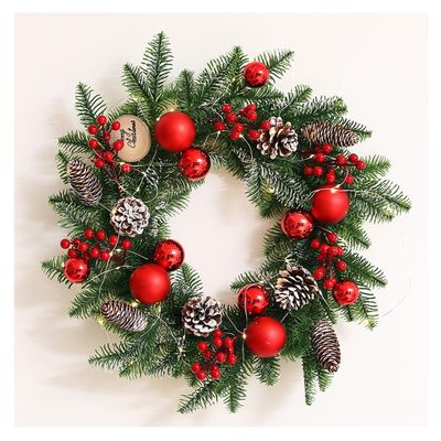 Christmas Wreath Green Vine, Scene Setting Door Hanging Ornaments Hanging Decorations, Festive Wall Front Door Hangings Hanging Decorations Pendants, Create Atmosphere Dress Up Supplies