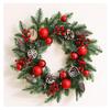Christmas Wreath Green Vine, Scene Setting Door Hanging Ornaments Hanging Decorations, Festive Wall Front Door Hangings Hanging Decorations Pendants, Create Atmosphere Dress Up Supplies view 1